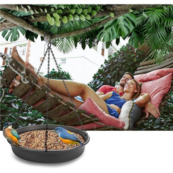 Hanging Bird Bath Hanging Bird-Feeder - CARGEN Garden BirdBath Tray Wildlife - Picture 2 of 7